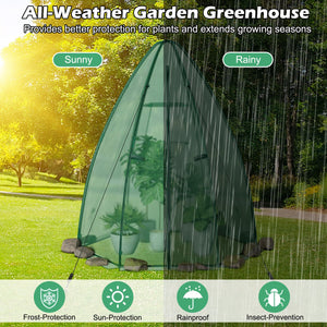 5.5 x 5.5 x 6 Feet Portable Mini Greenhouse with All-Weather PE Cover view 7