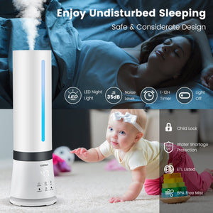 5.5L Cool Mist Humidifiers with Remote Control and 12 Hours Timer view 3