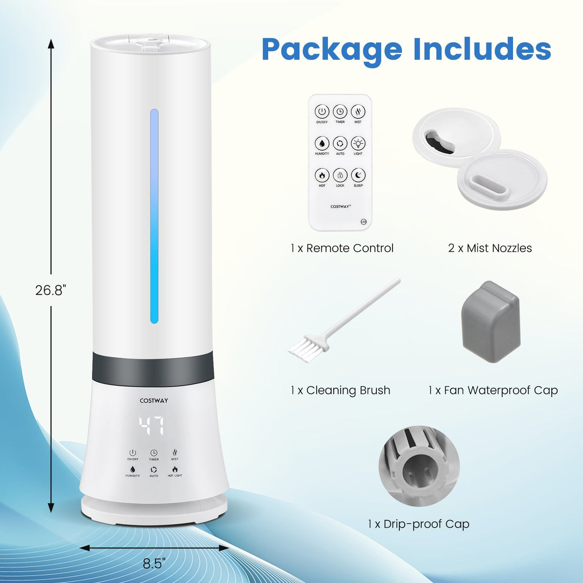 5.5L Cool Mist Humidifiers with Remote Control and 12 Hours Timer view 4