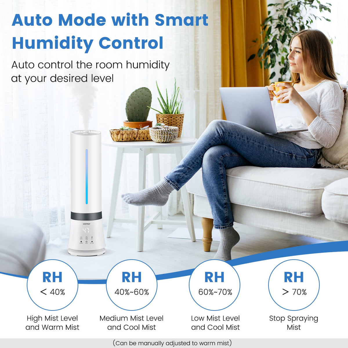 5.5L Cool Mist Humidifiers with Remote Control and 12 Hours Timer view 9
