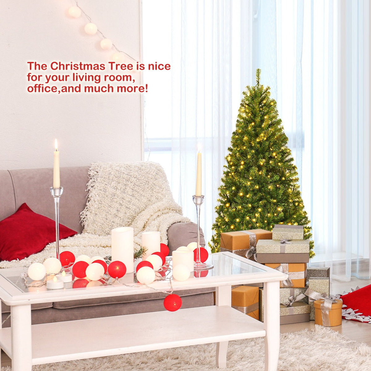 Artificial Premium Hinged Christmas Tree-4 ft view 3