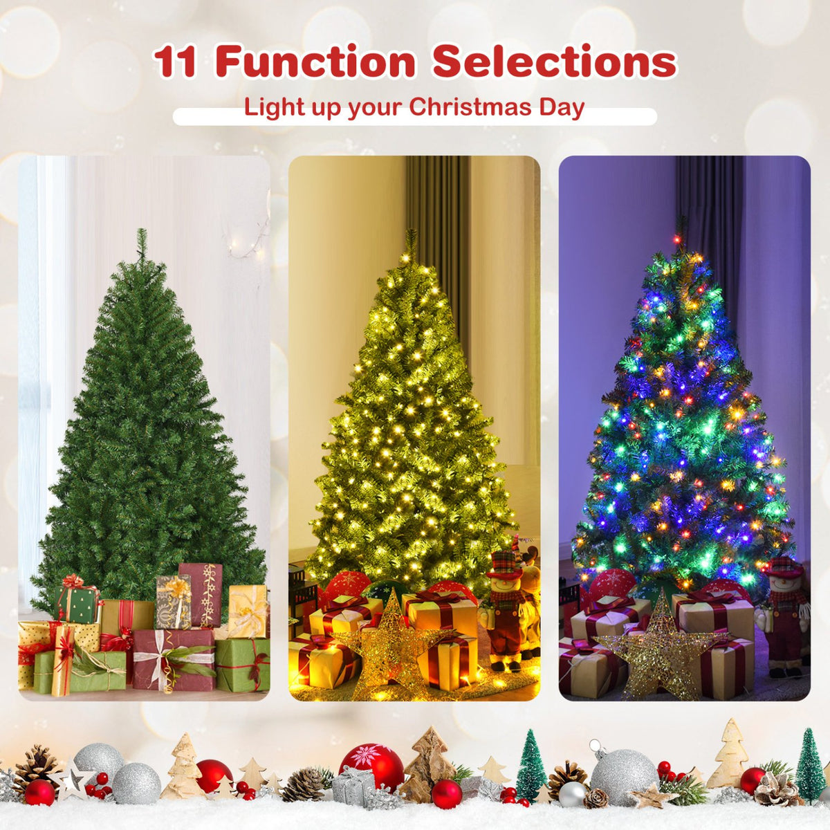 Artificial Premium Hinged Christmas Tree-4 ft view 8
