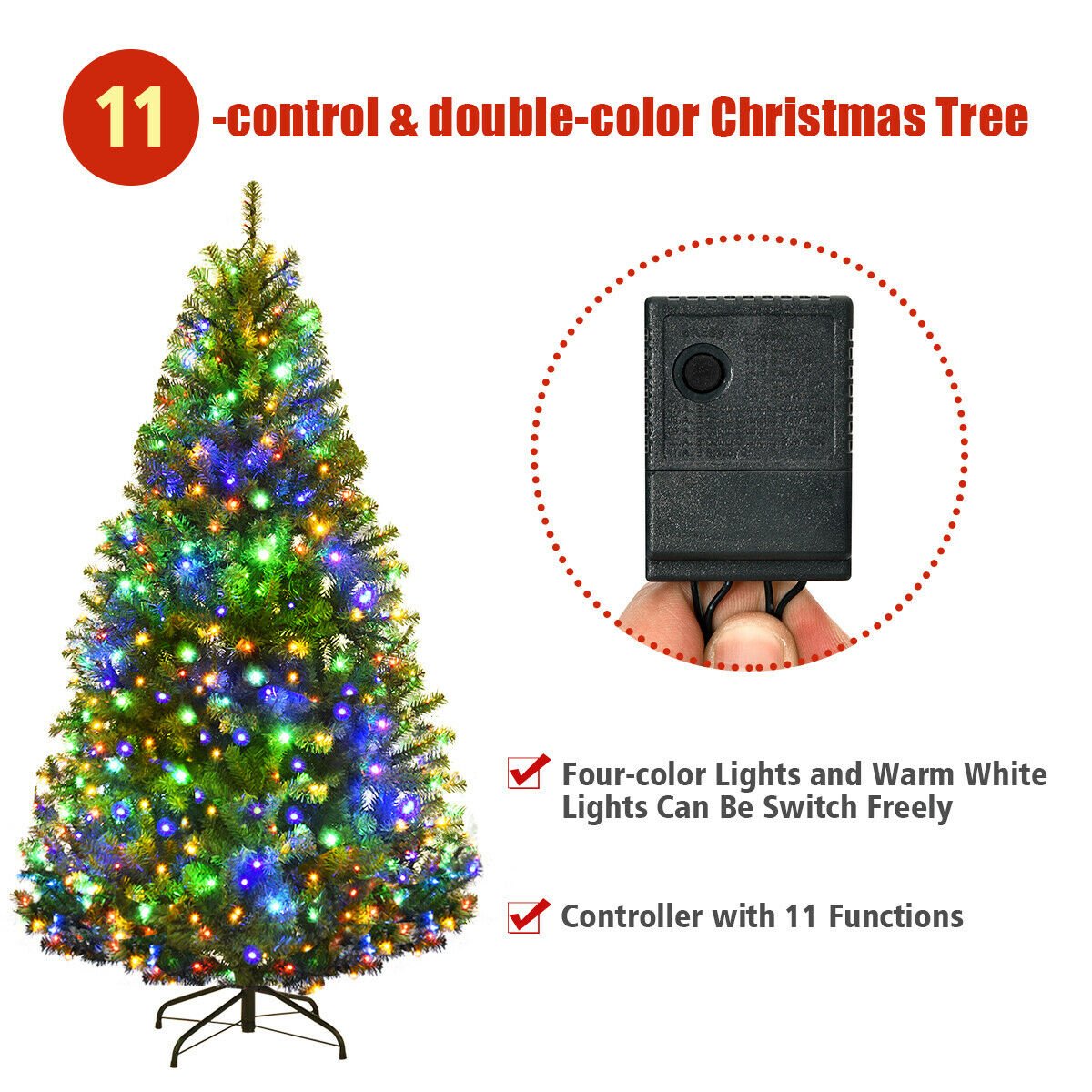 Artificial Premium Hinged Christmas Tree-5 ft view 7