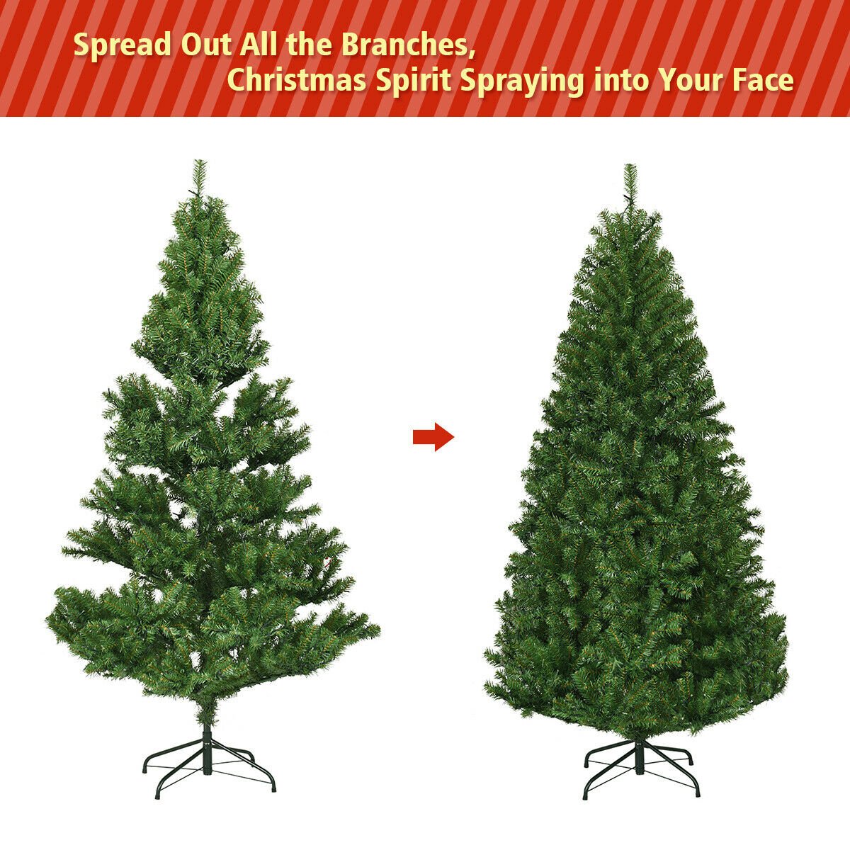 Artificial Premium Hinged Christmas Tree-5 ft view 8