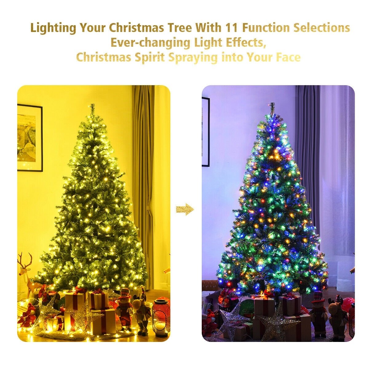 Artificial Premium Hinged Christmas Tree-7 ft view 9