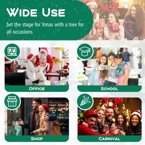 5/6/7/8 Feet Pencil Christmas Tree with 295/392/523/671 Memory Wire Branch Tips and Upgraded Metal Stand-8 ft view 9
