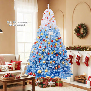 5/6/7/8 FT Artificial Christmas Tree with Warm White LED Lights and 8 Modes-8 Feet view 6