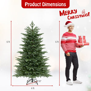 5/6/7 Feet Artificial Christmas Tree with 1426/2116/3156 Lush PVC and 200/300/400 Warm White LED Lights-M view 5