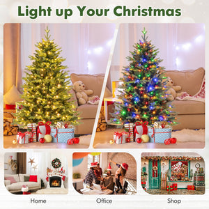 5 Feet Artificial Xmas Tree Hinged with 11 Lighting Modes and Remote Control-5 ft view 6