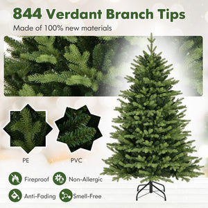 5 Feet Artificial Xmas Tree Hinged with 11 Lighting Modes and Remote Control-5 ft view 8