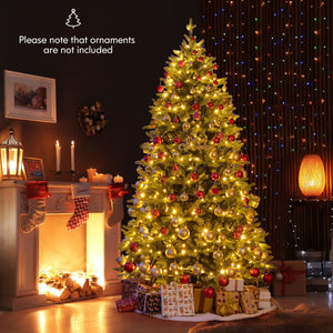7 Feet Artificial Xmas Tree Hinged with 11 Lighting Modes and Remote Control-7 ft view 2