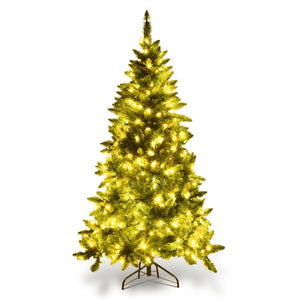 Pre-Lit Artificial Half National Christmas Tree with 8 Flash Modes-5 ft view 8