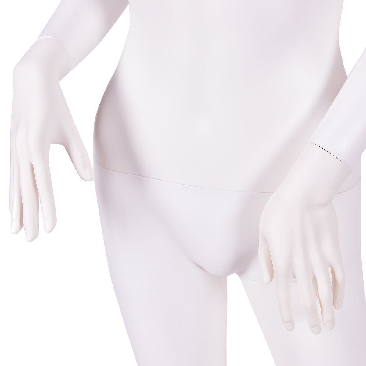 5.8 Feet Plastic Female Mannequin Adjustable Detachable Manikin with Metal Stand view 2