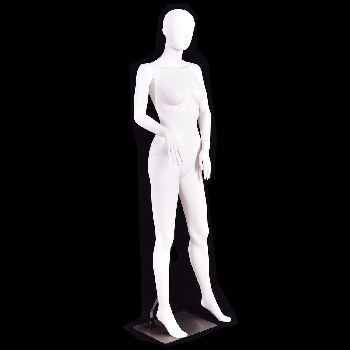5.8 Feet Plastic Female Mannequin Adjustable Detachable Manikin with Metal Stand view 5