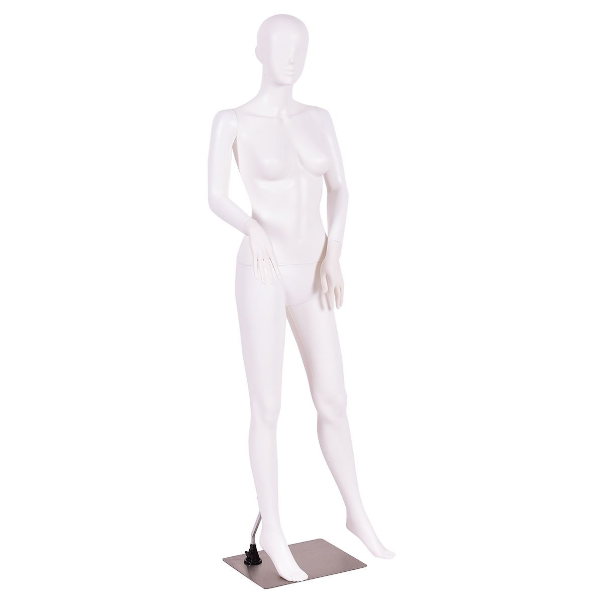 5.8 Feet Plastic Female Mannequin Adjustable Detachable Manikin with Metal Stand view 6