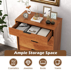 5-Drawer Dresser with Interlock System for Bedroom Living Room-Cherry view 7