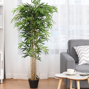 5-Feet Artificial Bamboo Silk Tree Indoor-Outdoor Decorative Planter view 2