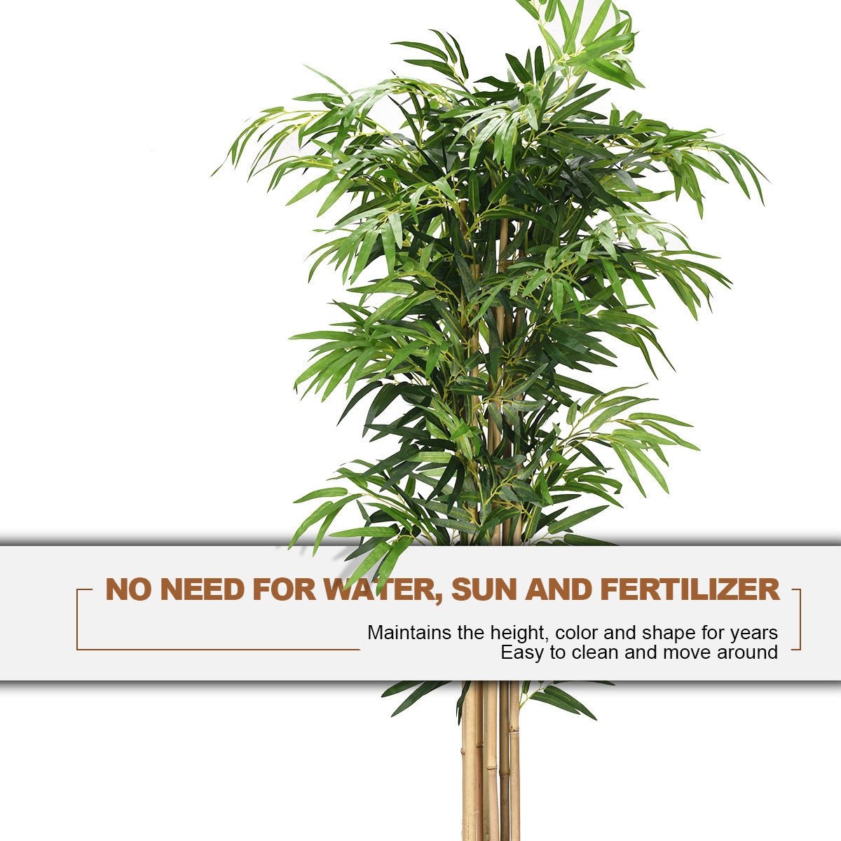 5-Feet Artificial Bamboo Silk Tree Indoor-Outdoor Decorative Planter view 6