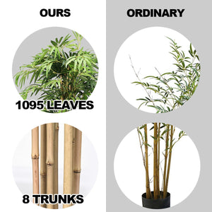 5-Feet Artificial Bamboo Silk Tree Indoor-Outdoor Decorative Planter view 9