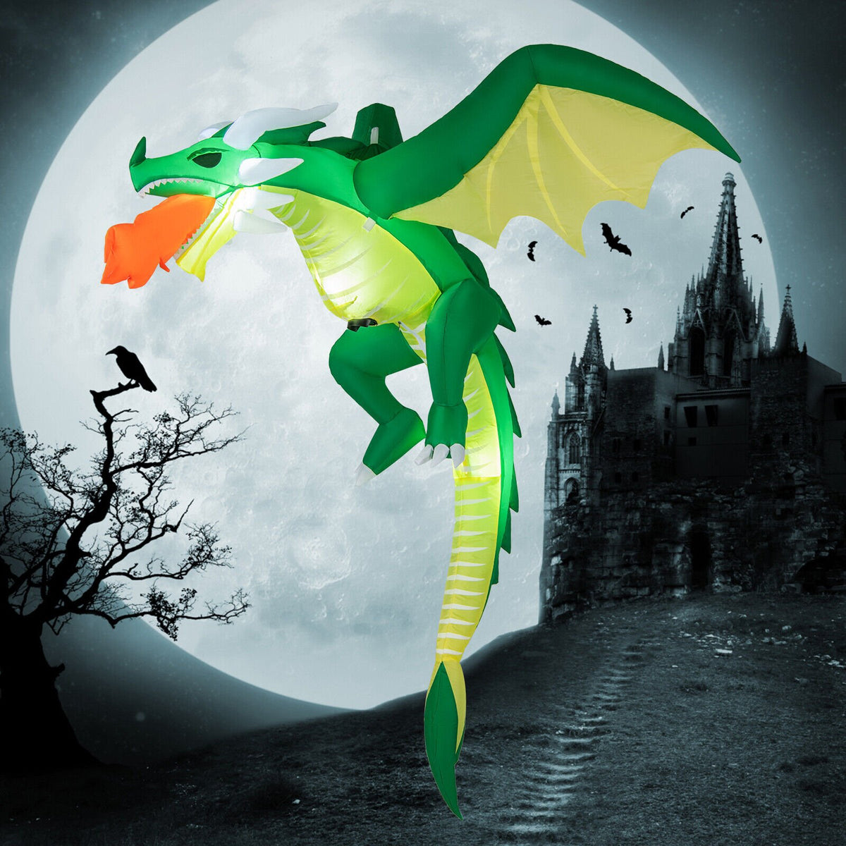 5 Feet Hanging Halloween Inflatable Dragon view 2