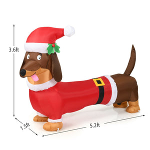 5 Feet Inflatable Christmas Dog with LED Lights view 5