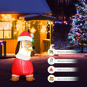 5 Feet Inflatable Christmas Dog with LED Lights view 9