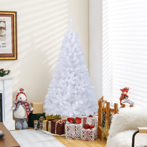 5 ft White Artificial PVC Christmas Tree with Solid Metal Stand-5 ft view 3