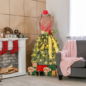 5 FT Pre-lit Mannequin Artificial Christmas Tree Dress Form Xmas Tree view 3