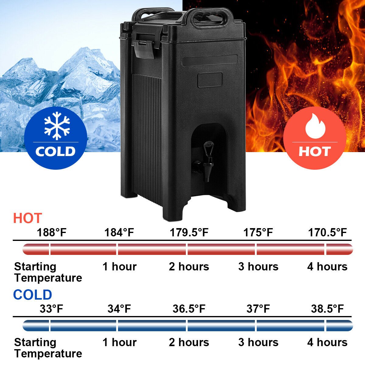 5 Gallon Insulated Beverage Server Dispenser view 3