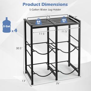 5 Gallon Water Jug Holder for 4 Bottles-Black view 5