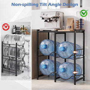 5 Gallon Water Jug Holder for 4 Bottles-Black view 7