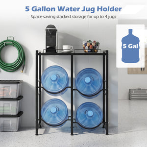 5 Gallon Water Jug Holder for 4 Bottles-Black view 8