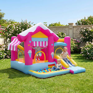 5-in-1 Inflatable Bounce House with Tunnel for Kids Ages 3-12 view 2