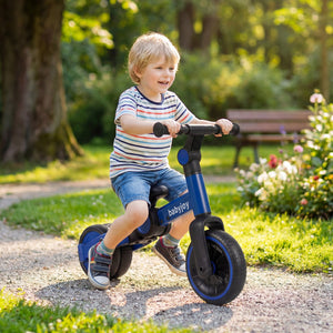 5-In-1 Toddler Bike Kids Balance Bike with Removable Pedals-Blue view 2