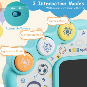 5 in 1 Toddler Sports Toy with Adjustable Basketball Hoop for Baby Boys Girls 18 Months+ view 7
