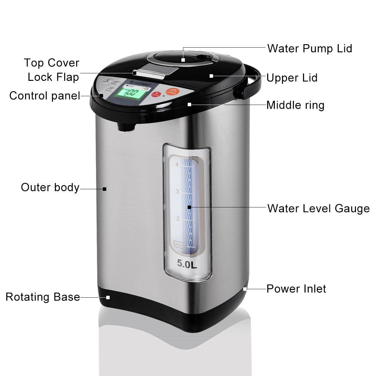 5-liter Electric LCD Water Boiler and Warmer view 7