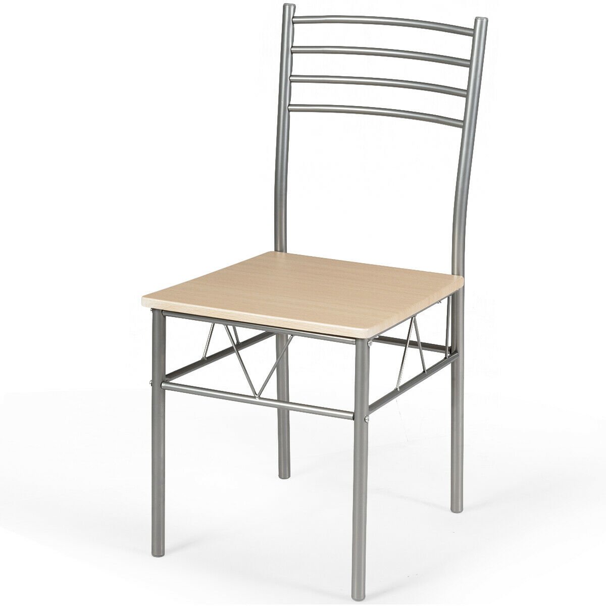 5 Pieces Dining Set Glass Table and 4 Chairs view 8