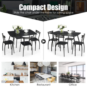 5 Pieces Dining Table Set with 4 Chairs view 3