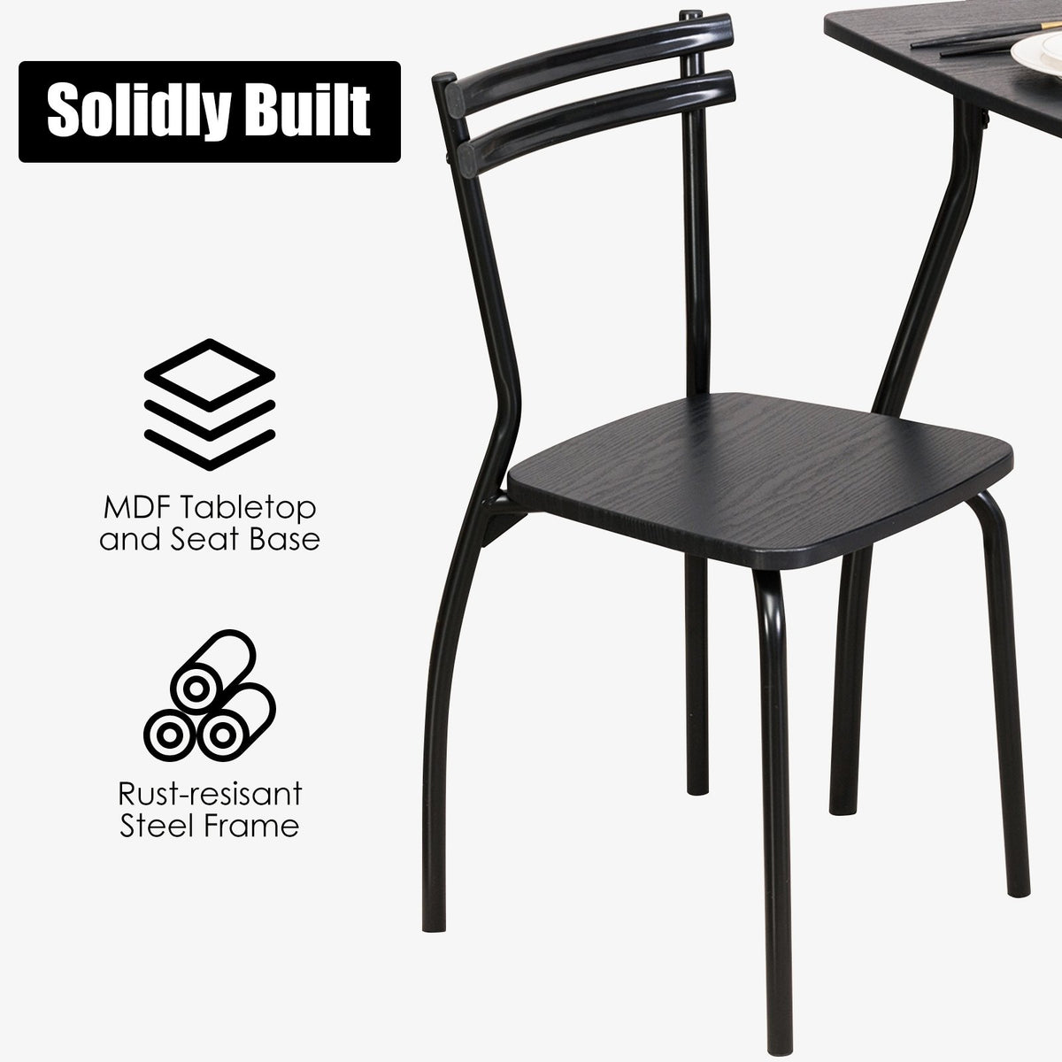 5 Pieces Dining Table Set with 4 Chairs view 5