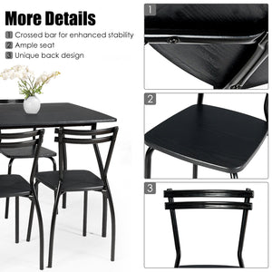 5 Pieces Dining Table Set with 4 Chairs view 9