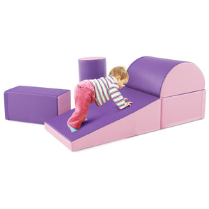 5-Piece Kids Climb and Crawl Activity Playset-Purple view 4