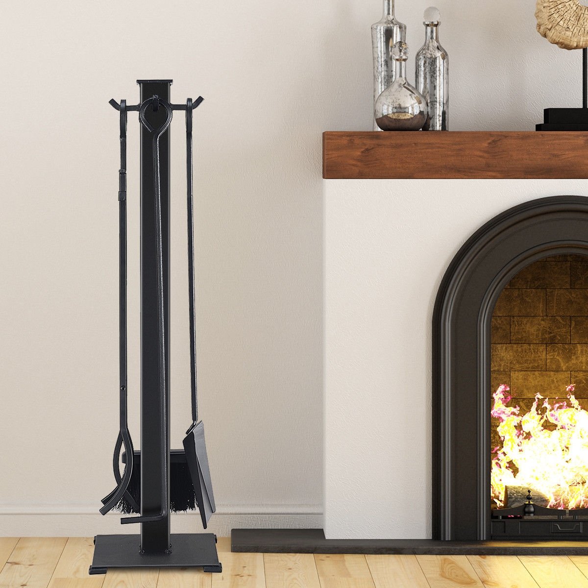 5 Pieces Fireplace Iron Fire Place Tool Set view 3