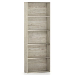 5-Tier Bookshelf Freestanding Display Shelf for Home Office-Gray