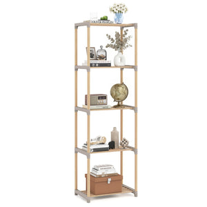 5-Tier Bookshelf with Open Shelves for Home Office and Bathroom-5-Tier