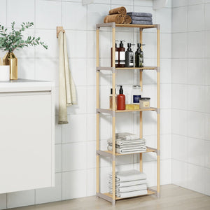 5-Tier Bookshelf with Open Shelves for Home Office and Bathroom-5-Tier view 3