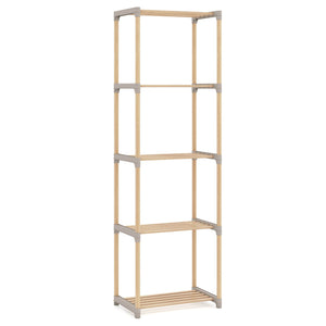 5-Tier Bookshelf with Open Shelves for Home Office and Bathroom-5-Tier view 4