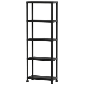 5-Tier Heavy-Duty Plastic Storage Shelves Freestanding Garage Shelving Unit