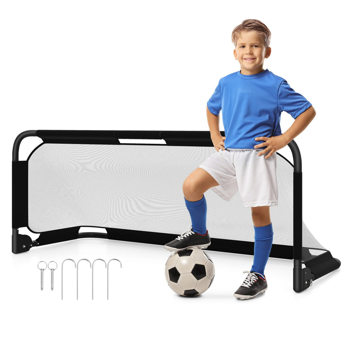 5 x 3 FT Portable Pop-up Football Training Equipment with Net