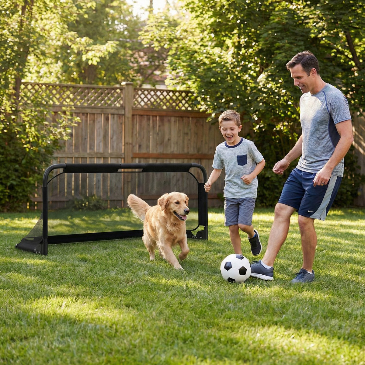 5 x 3 FT Portable Pop-up Football Training Equipment with Net view 2