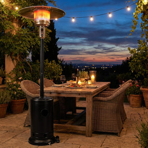 50 000 BTU Patio Propane Gas Heater with Stainless Steel Burner-Black view 2